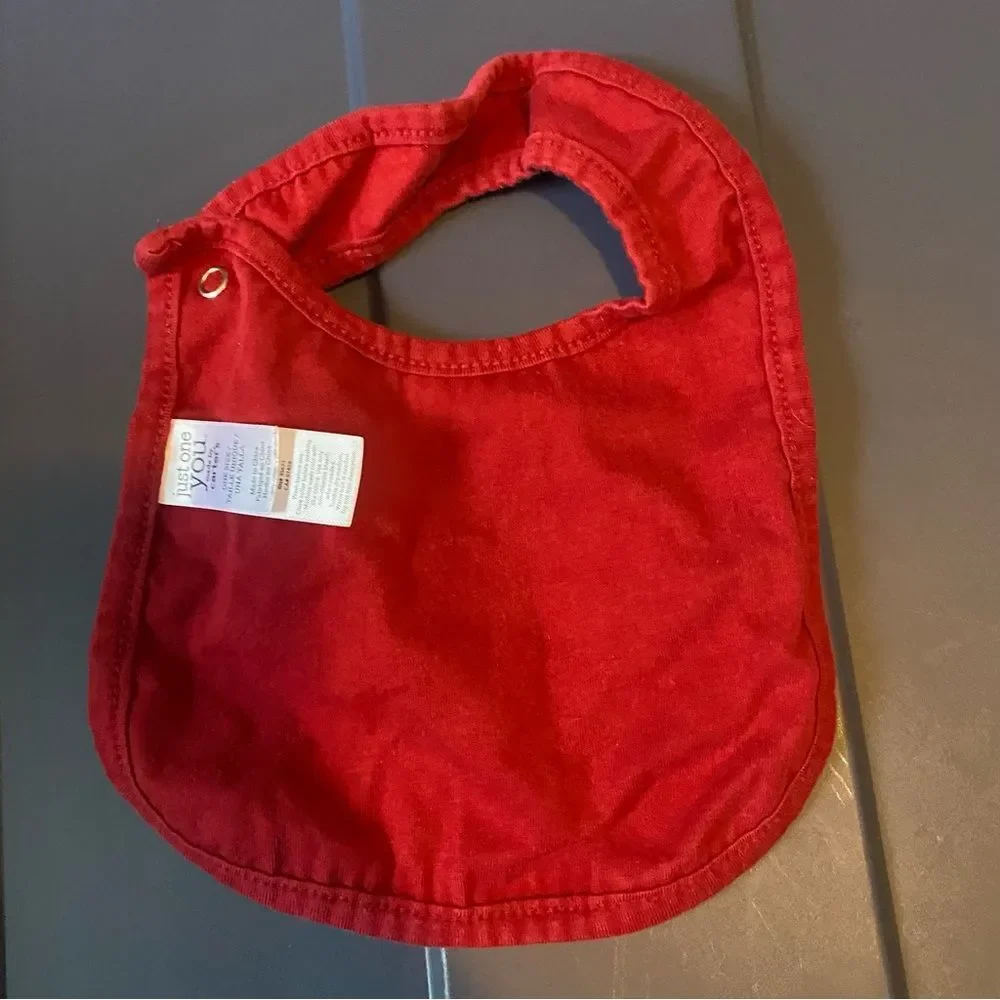 Carters just one you baby red football helmet print bib